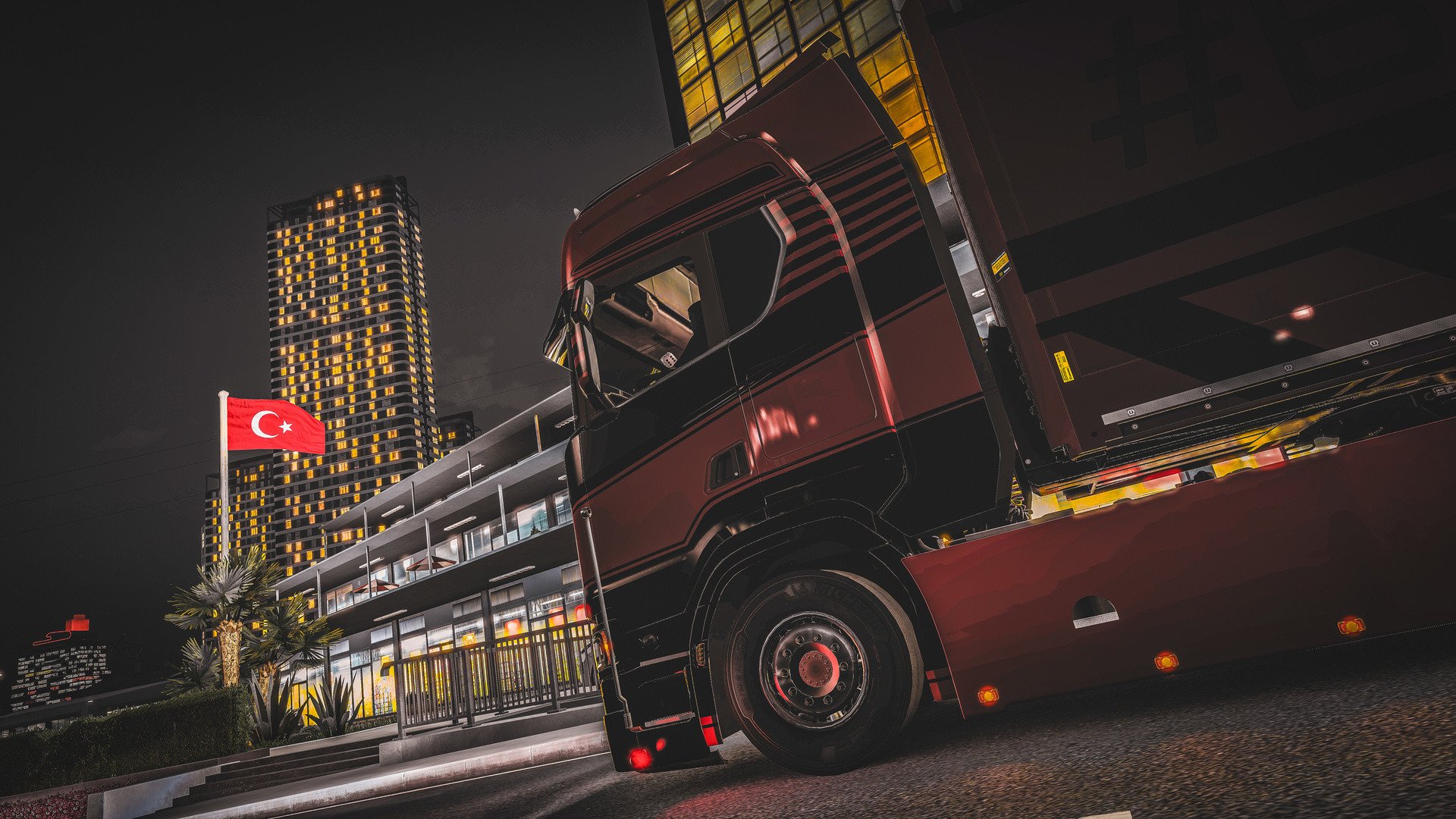 Ponc Logistics Truck at Night